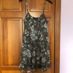 Grey Floral Dress